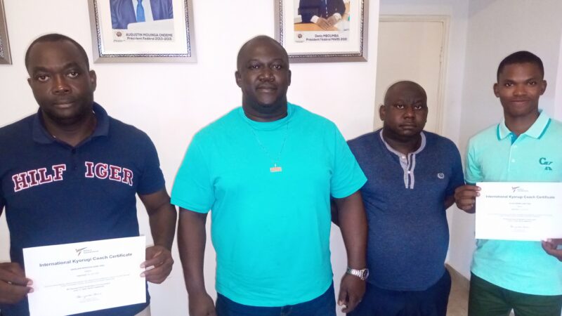 FEGATAE/FORMATION  WORLD TAEKWONDO : GHISLAIN MAROGA & ARNOLD OWONO  NDZIME DÉSORMAIS DÉTENTEURS DU LEVEL1