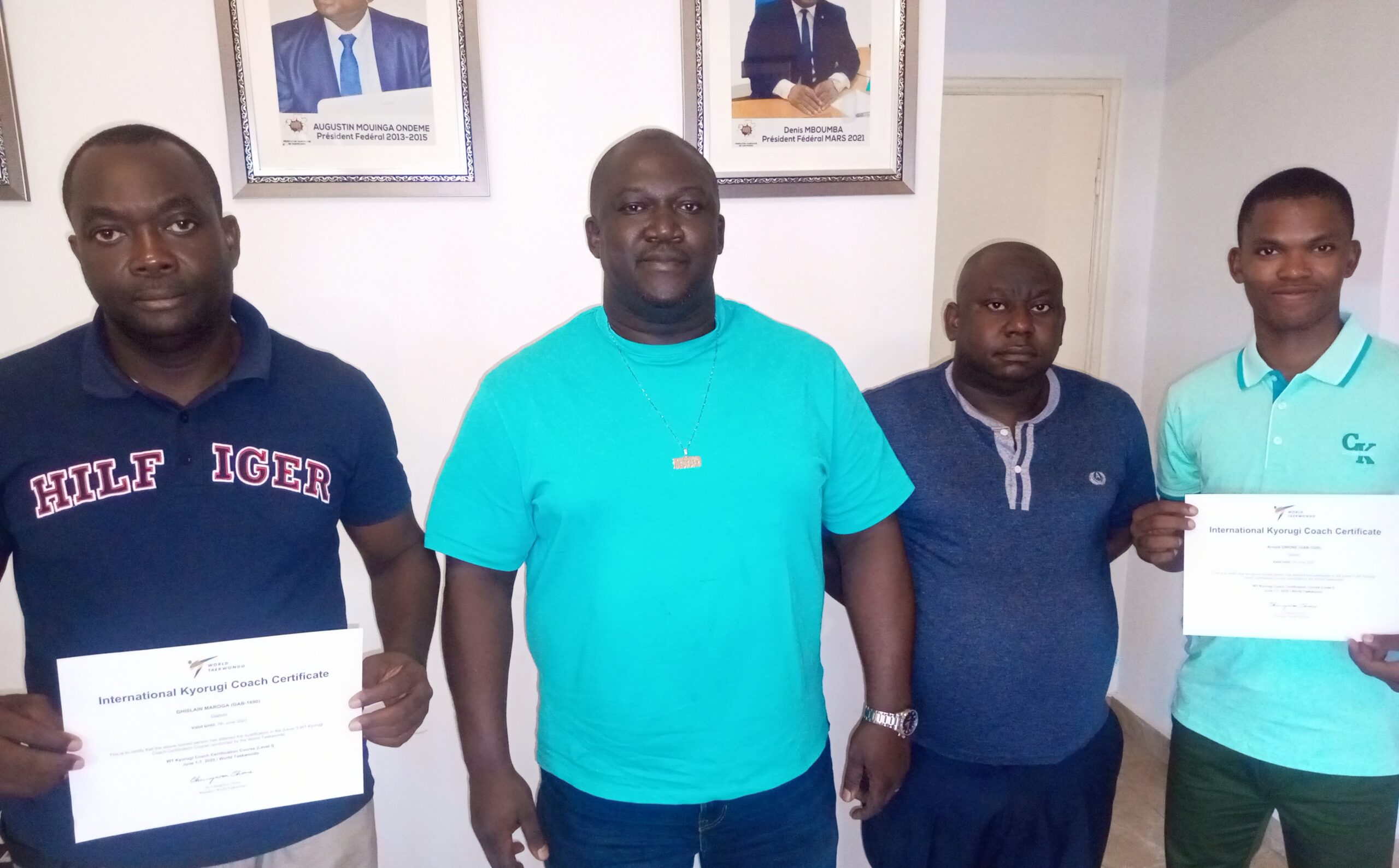 FEGATAE/FORMATION  WORLD TAEKWONDO : GHISLAIN MAROGA & ARNOLD OWONO  NDZIME DÉSORMAIS DÉTENTEURS DU LEVEL1