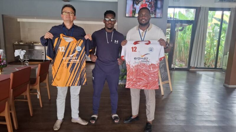 MANGA DFIP / REMISE DU MAILLOT  OFFICIEL : LES CADRES DU GROUPE ERAMET / COMILOG HABILLÉS