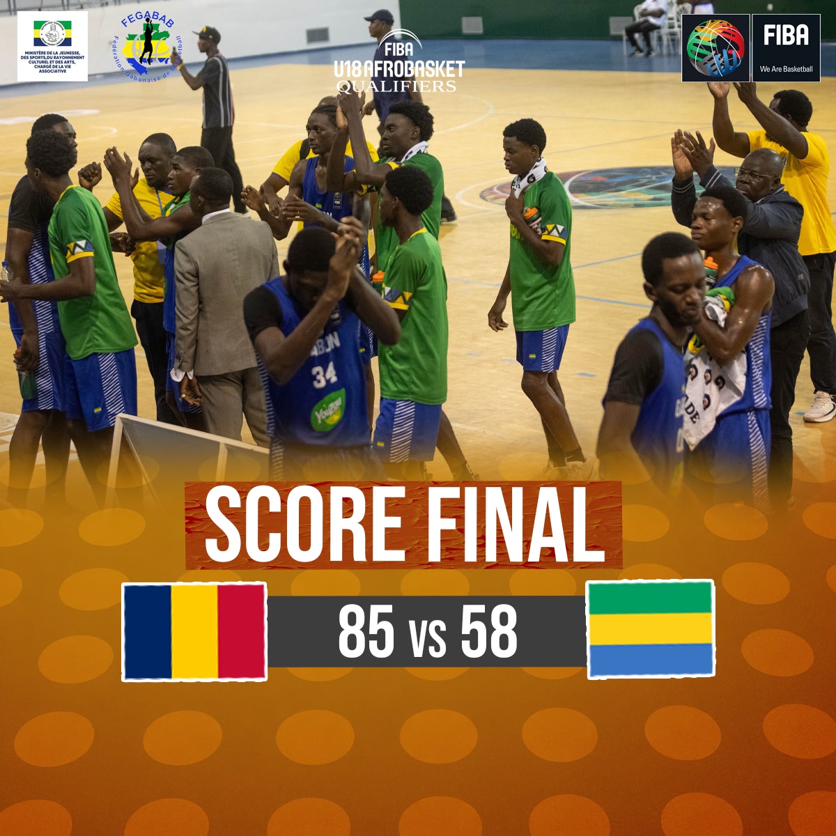 AFROBASKET U18 ZONE 4 – 2026 : FIN DE RÊVE BRUTALE, LE GABON S&rsquo;INCLINE LOURDEMENT 85-58 EN FINALE FACE AU TCHAD